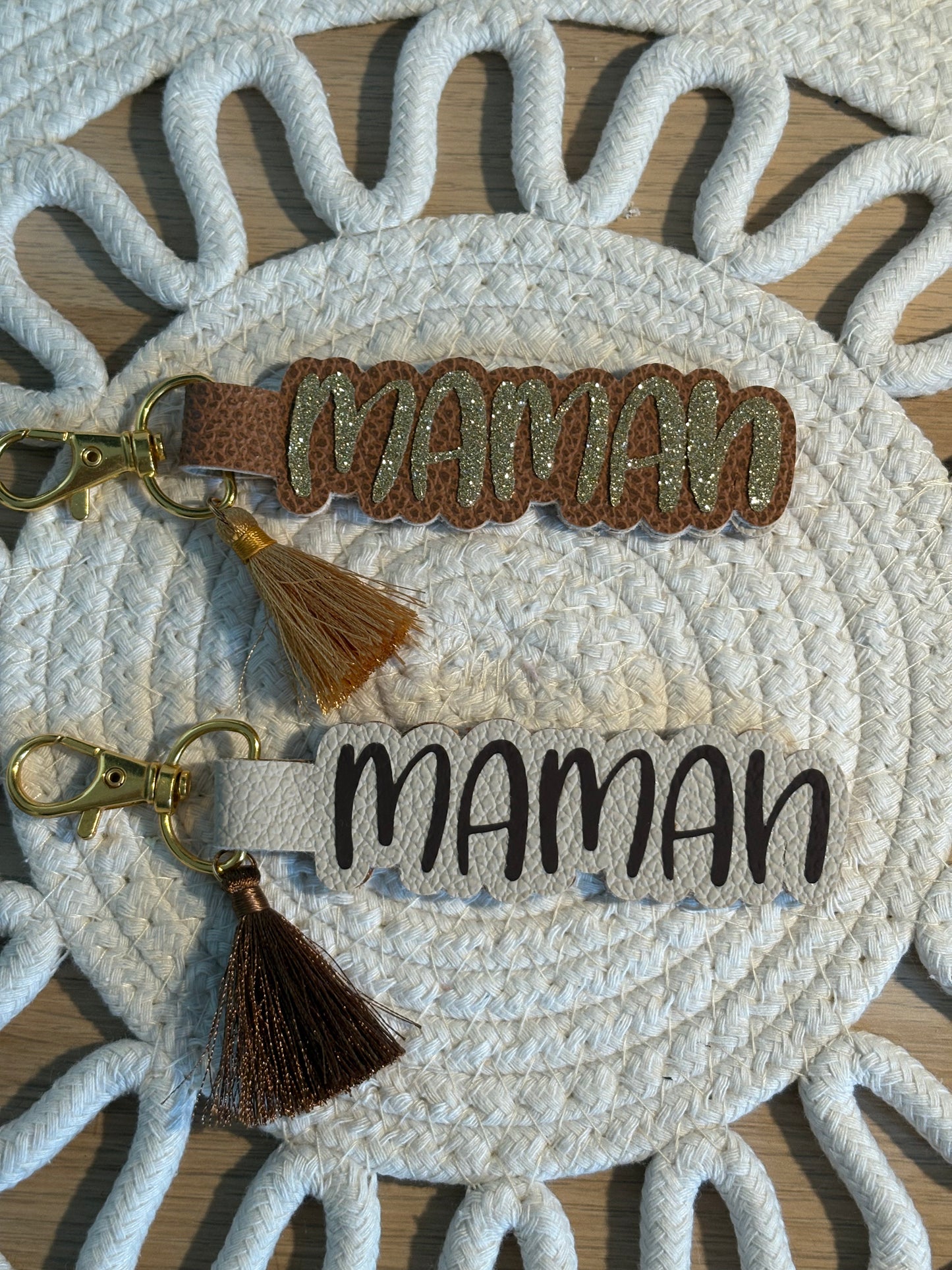 Porte clés en similicuir