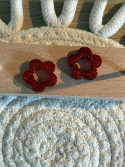 Paillettes végétales rouges