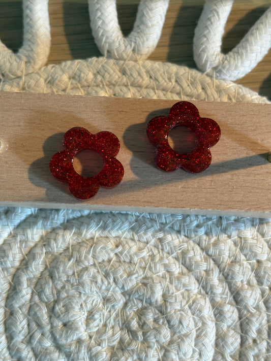 Paillettes végétales rouges