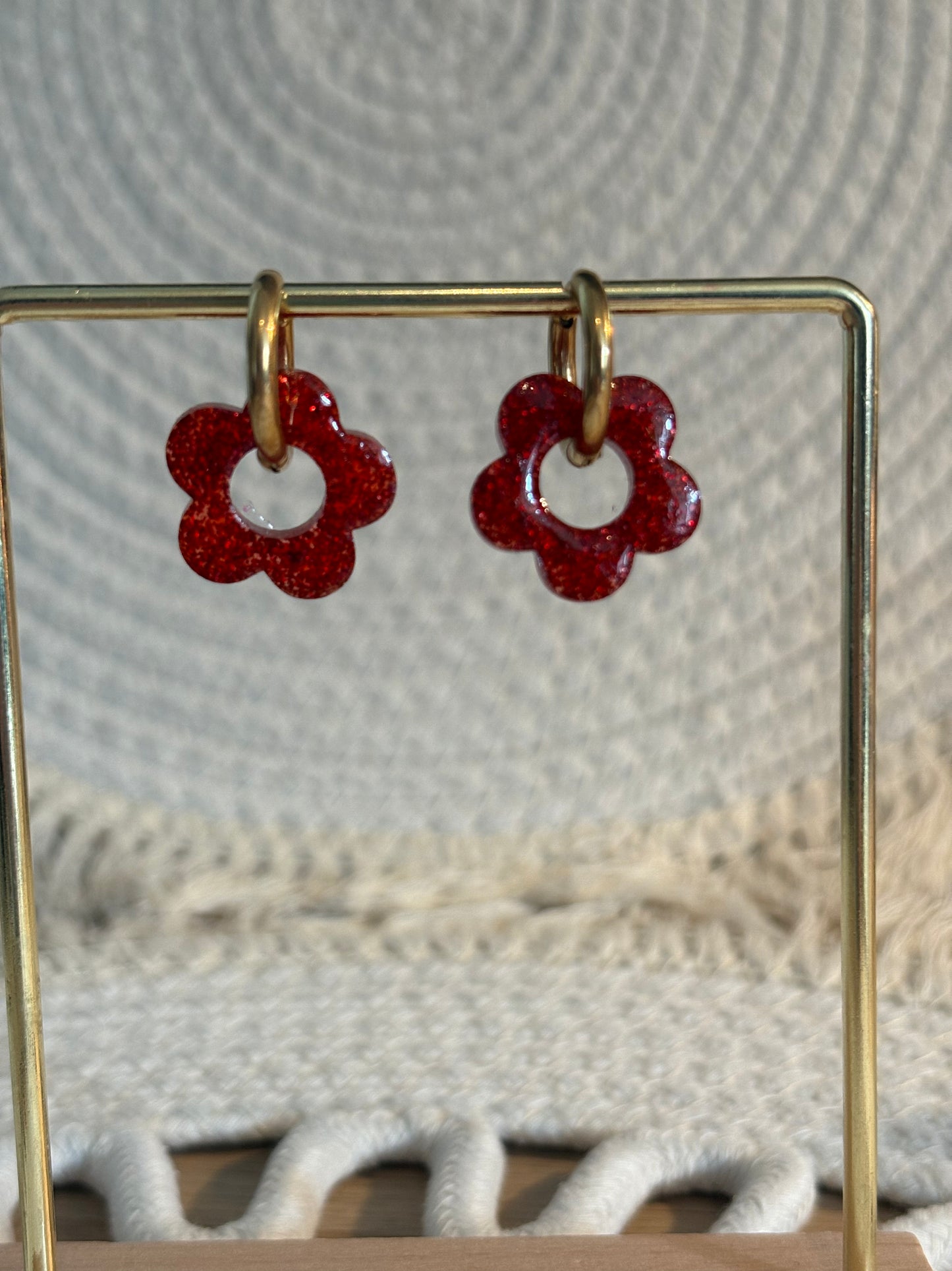 Paillettes végétales rouges